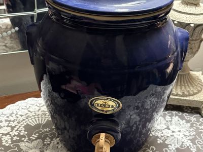 Vintage Digoin Pottery Unused French Vinegar Pot with Instructions LIKE NEW