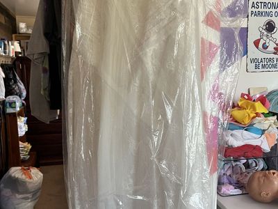 Wedding dress with veil