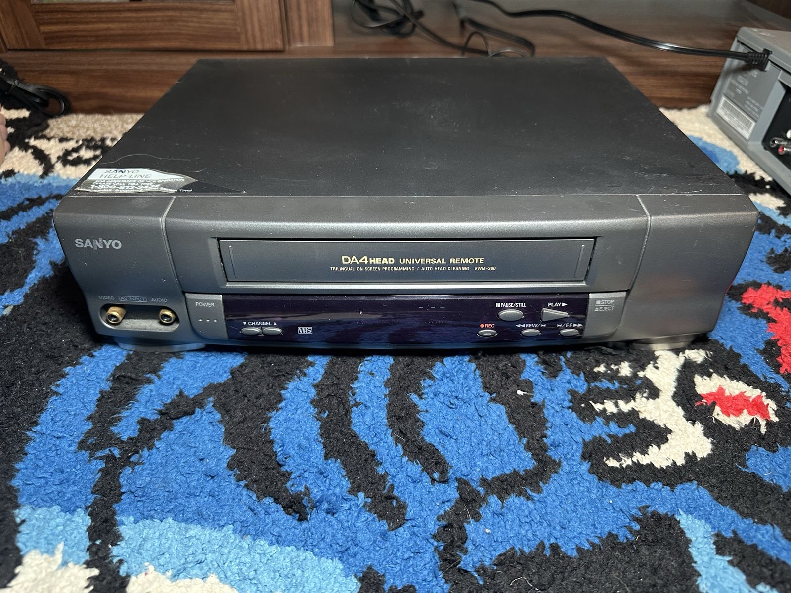 Sanyo VWM-360 4-Head VCR (For Parts / Fixer Upper)