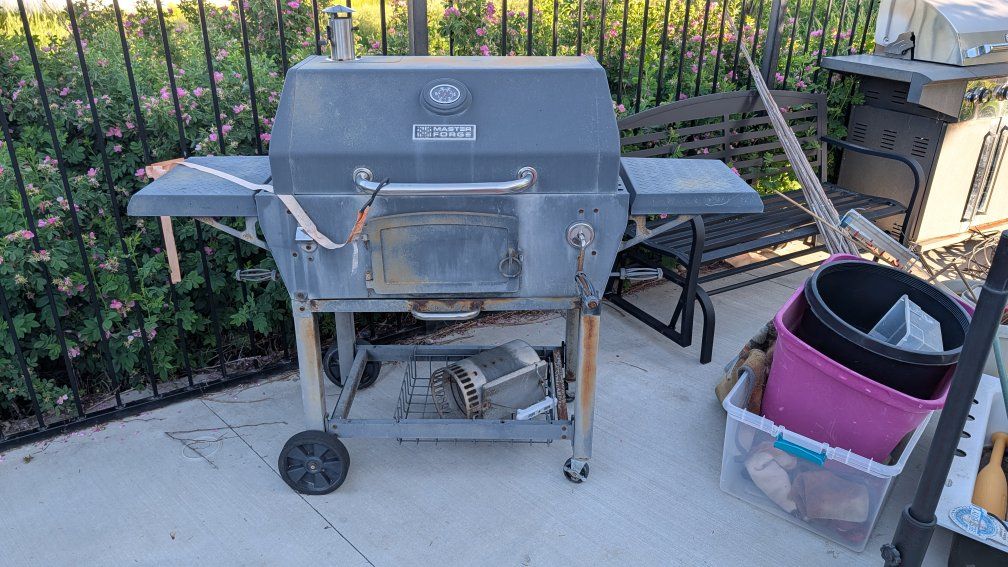 Master Forge Charcoal BBQ Grill - Portable Outdoor Cooking Station