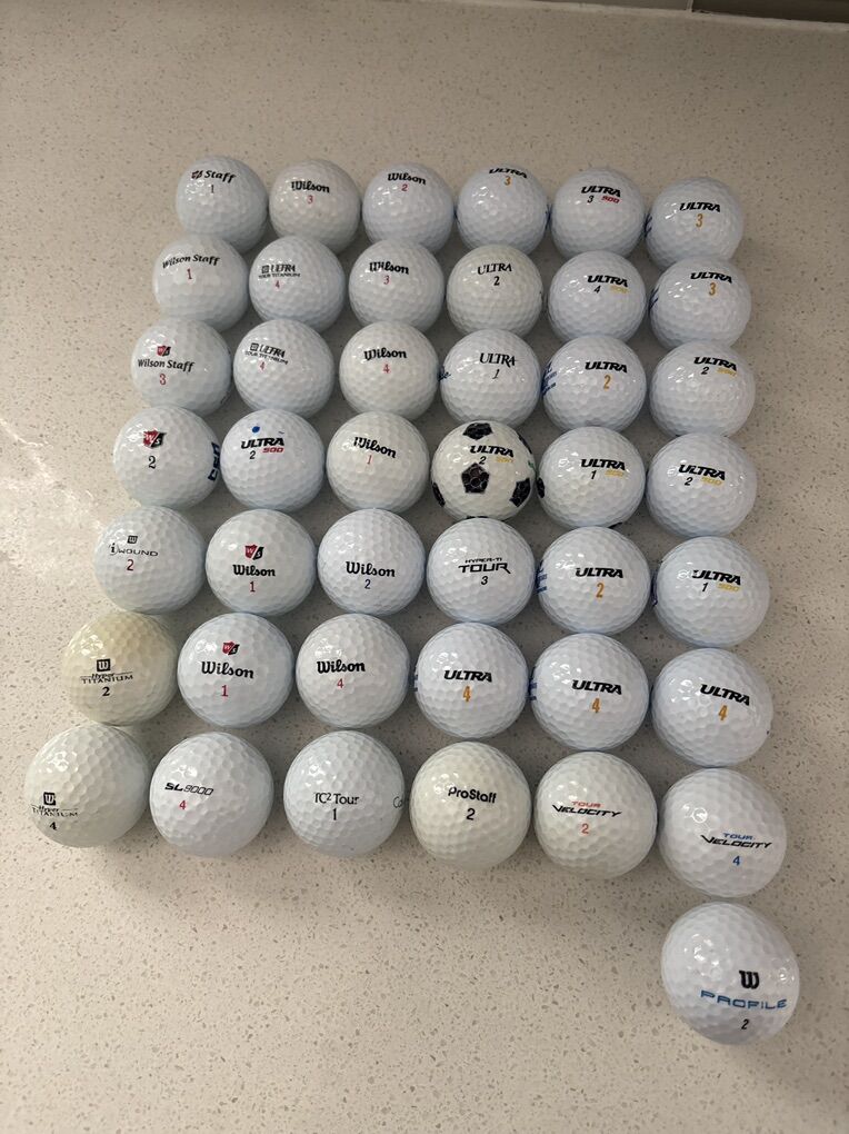 44 Used Wilson Golf Balls