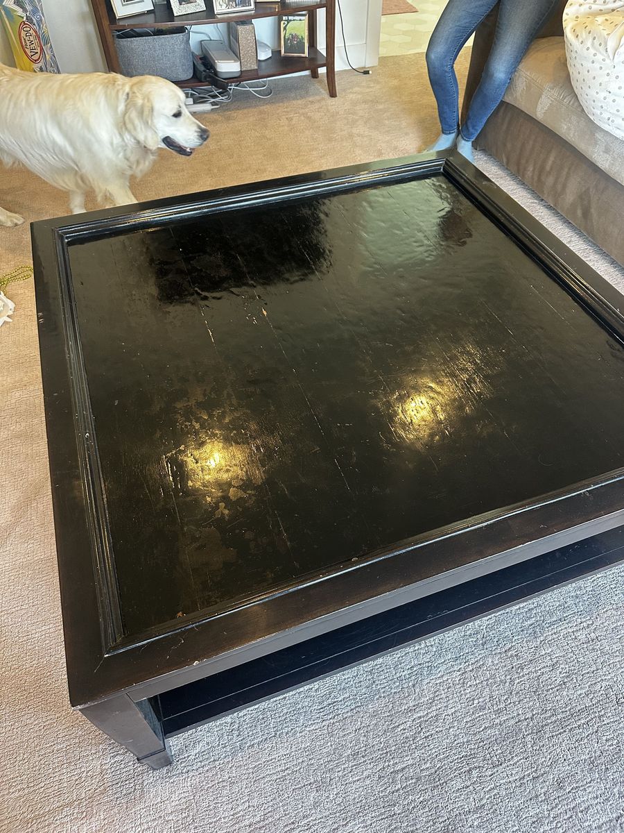 48" x 48" solid wood coffee table