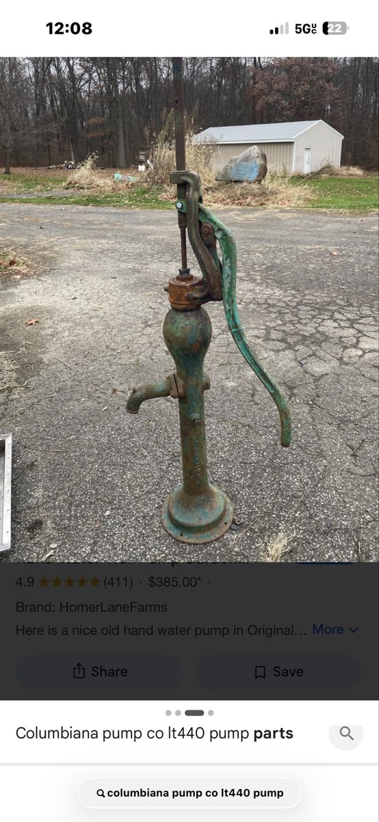 Vintage Antique Columbiana Pump Co Cast Iron Hand Water Well Pump