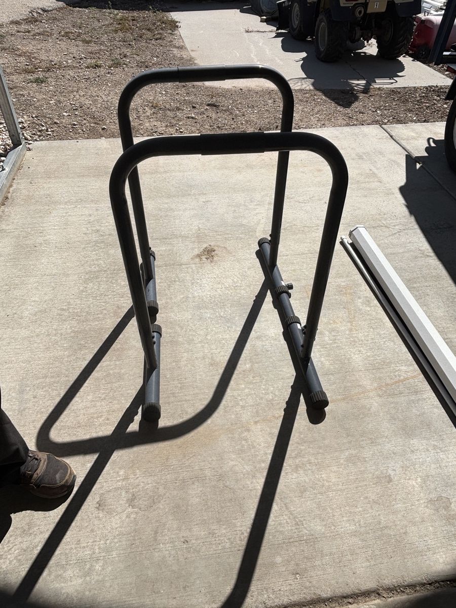 Black Steel Dip Stand Exercise Station