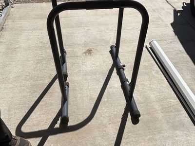 Black Steel Dip Stand Exercise Station