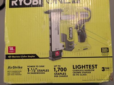 Ryobi ONE+ P361 18V AirStrike 18 Gauge Cordless Narrow Crown Stapler (Tool Only)