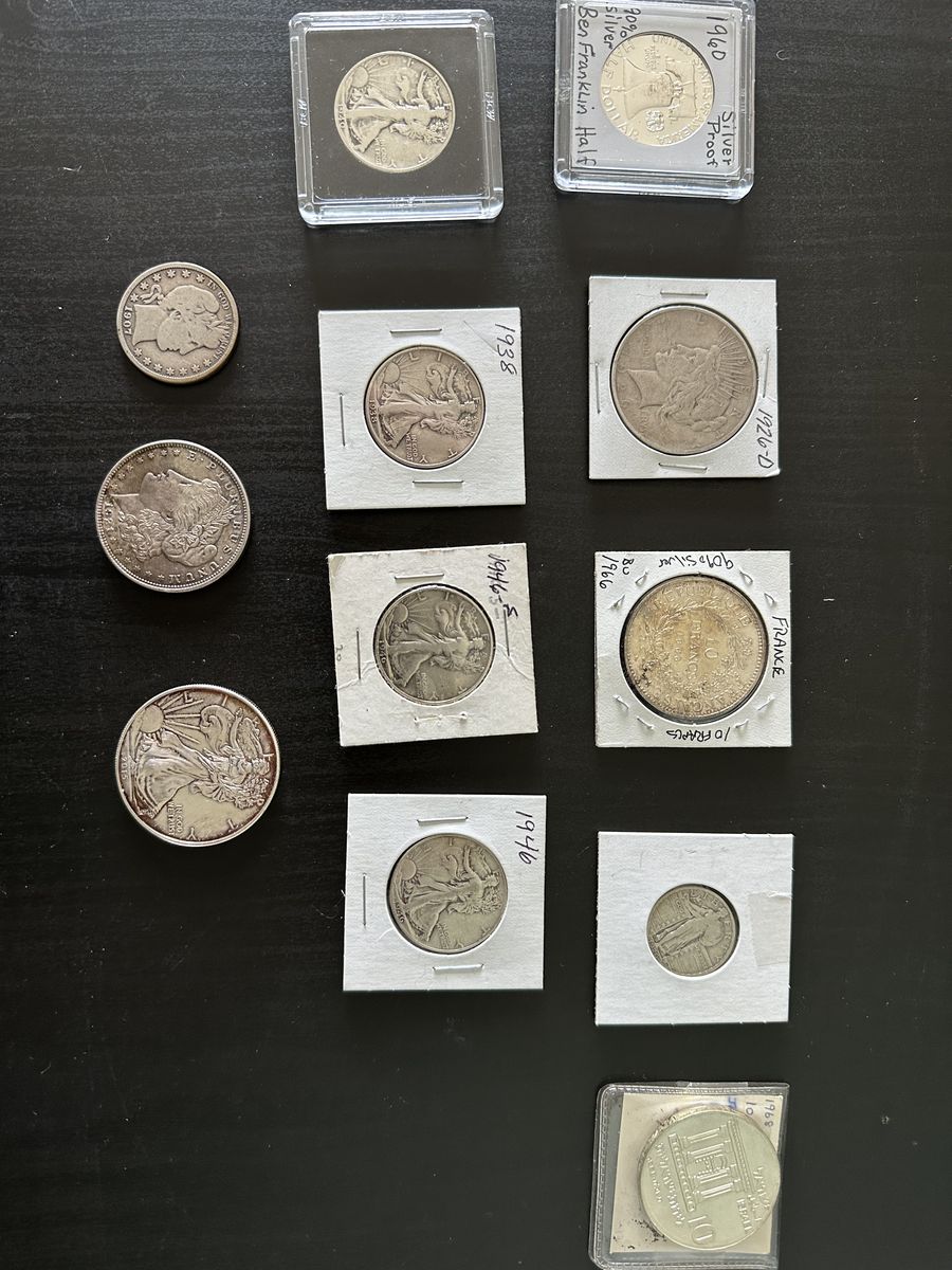 Lot Of US And forien Silver coins - $597 OBO
