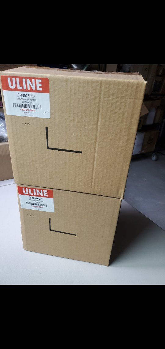 New ULine Divider Box Lids 9x6"  10 pack 