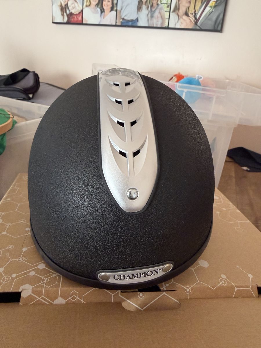 6.5 Champion X-Air Plus Black Equestrian Riding Helmet with Vents