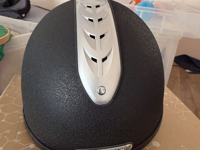 6.5 Champion X-Air Plus Black Equestrian Riding Helmet with Vents