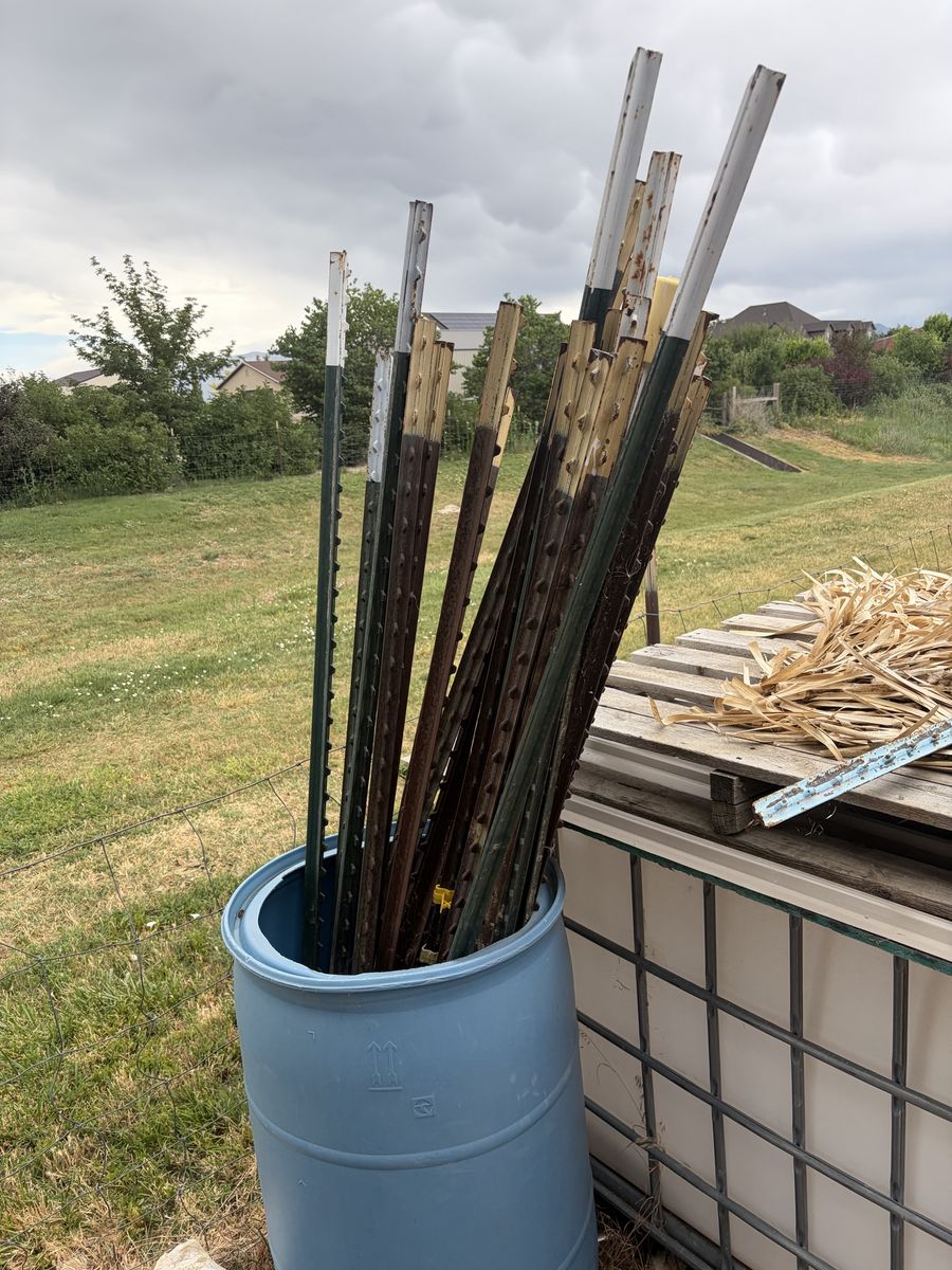 Used T-Post Fencing Stakes for Farm, Garden, or Construction Projects - Bulk Lot