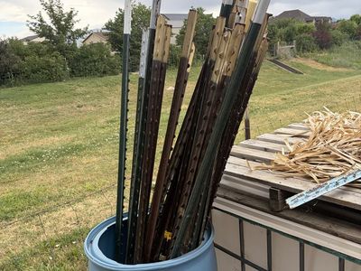 Used T-Post Fencing Stakes for Farm, Garden, or Construction Projects - Bulk Lot