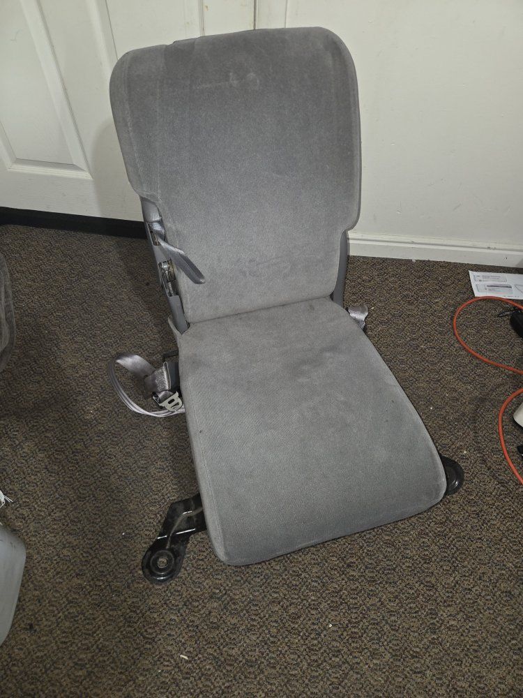 Used Grey Front Middle Seat, Ford F250 Rear Bench Seat with Seat Belts - Good Condition