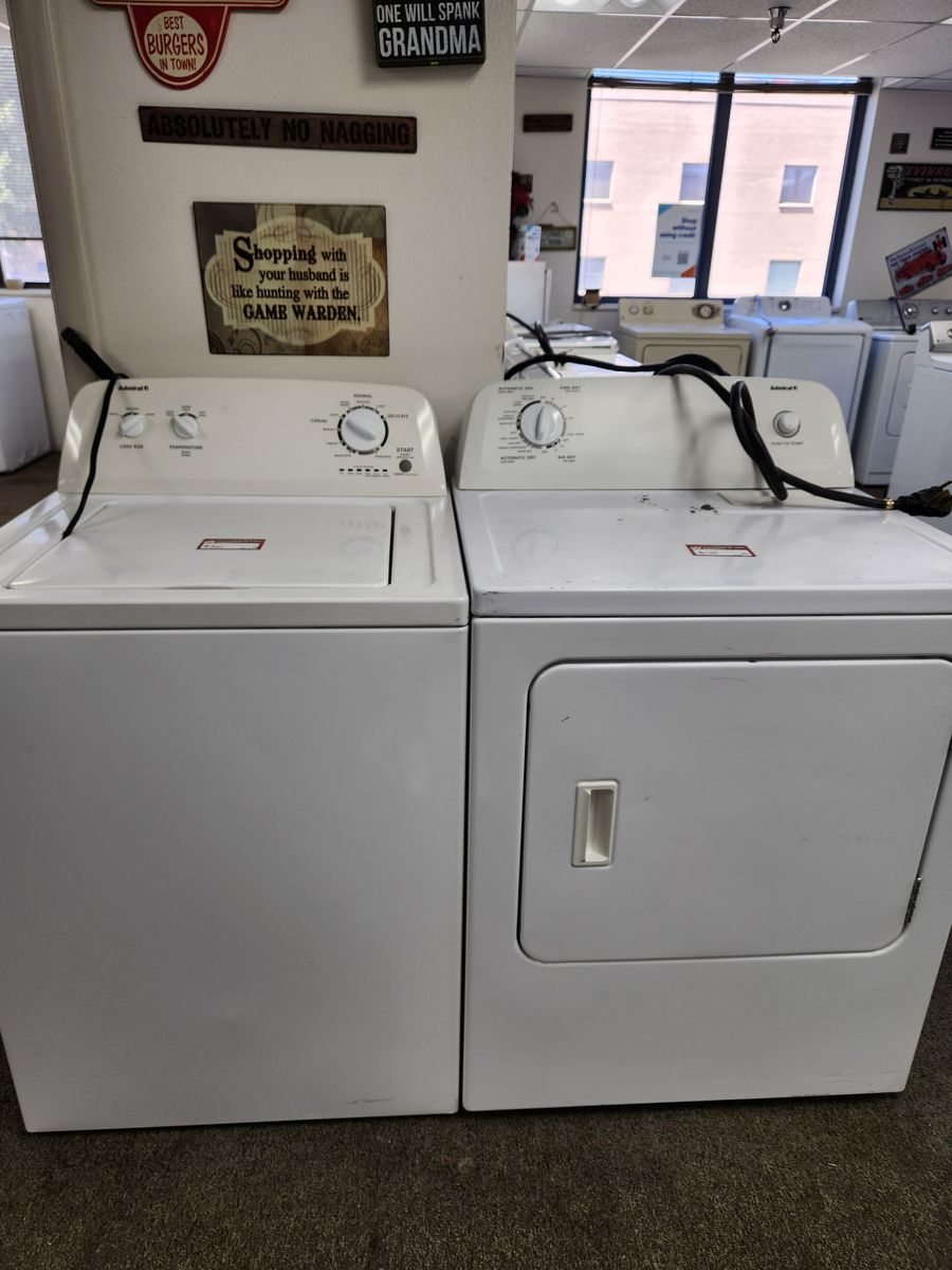 Admiral White Top-Load Washer and Electric Dryer Set