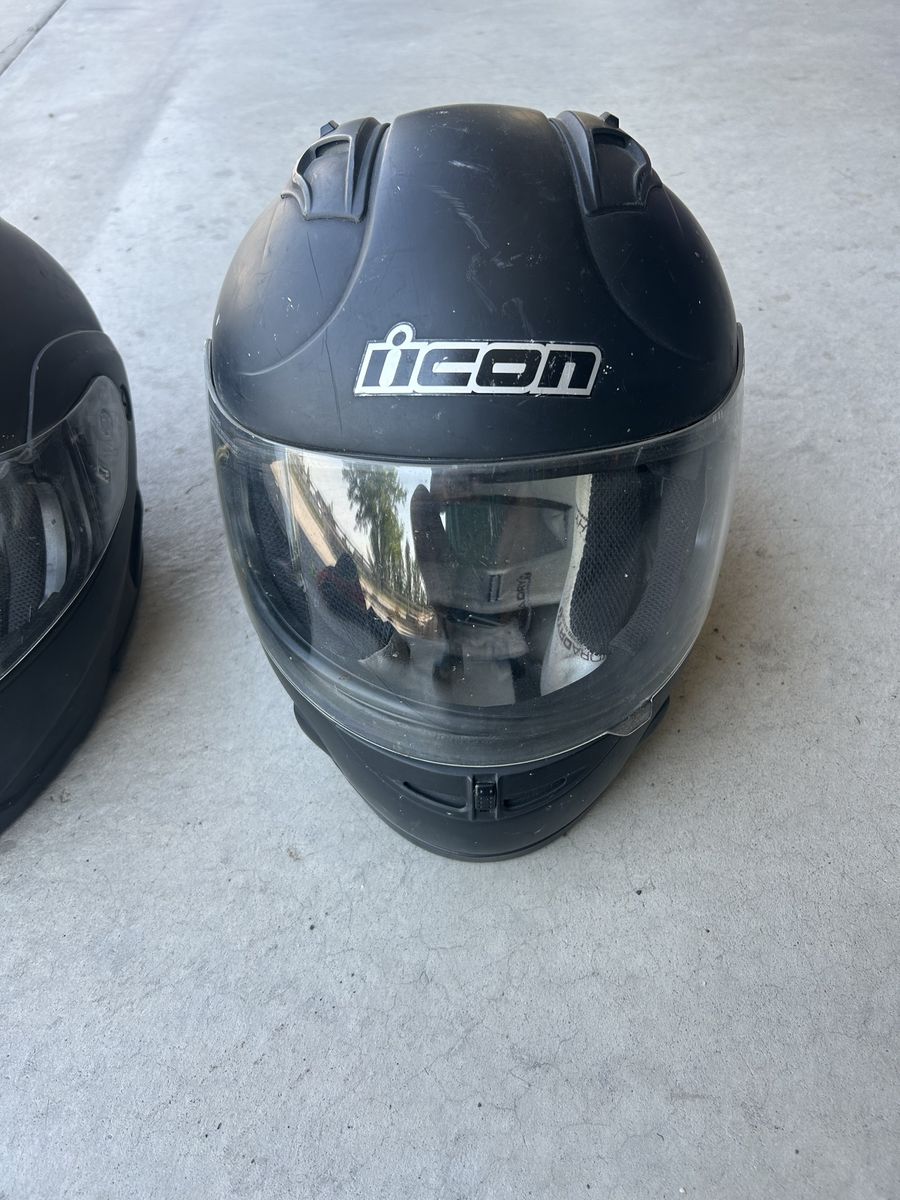 Icon Black Full-Face Motorcycle Helmet