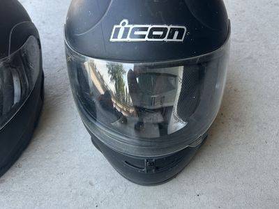 Icon Black Full-Face Motorcycle Helmet