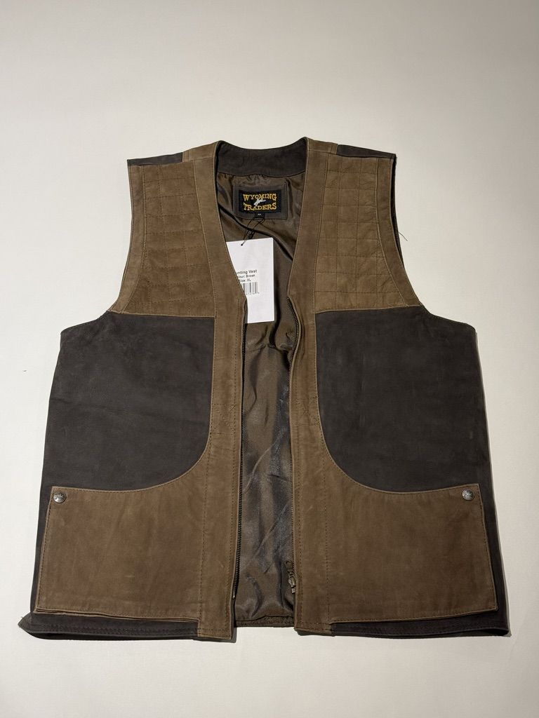 Wyoming Traders Hunting Vest – XL – Brown Leather – Brand New