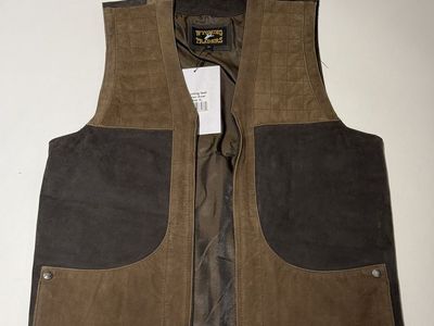 Wyoming Traders Hunting Vest – XL – Brown Leather – Brand New