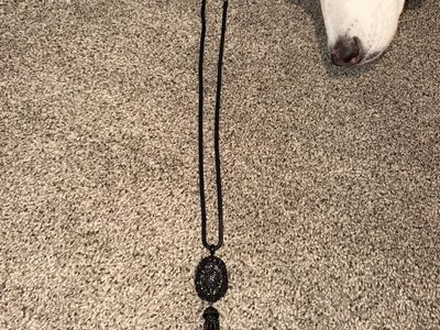 Black Tassel Pendant Necklace (husky not included)