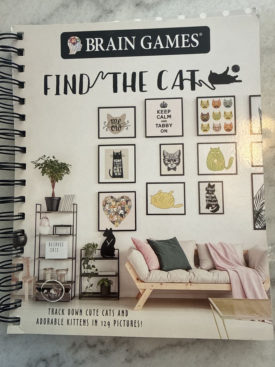 Brain Games Find the Cat Picture Search Spiral Bound Puzzle Book Publications International