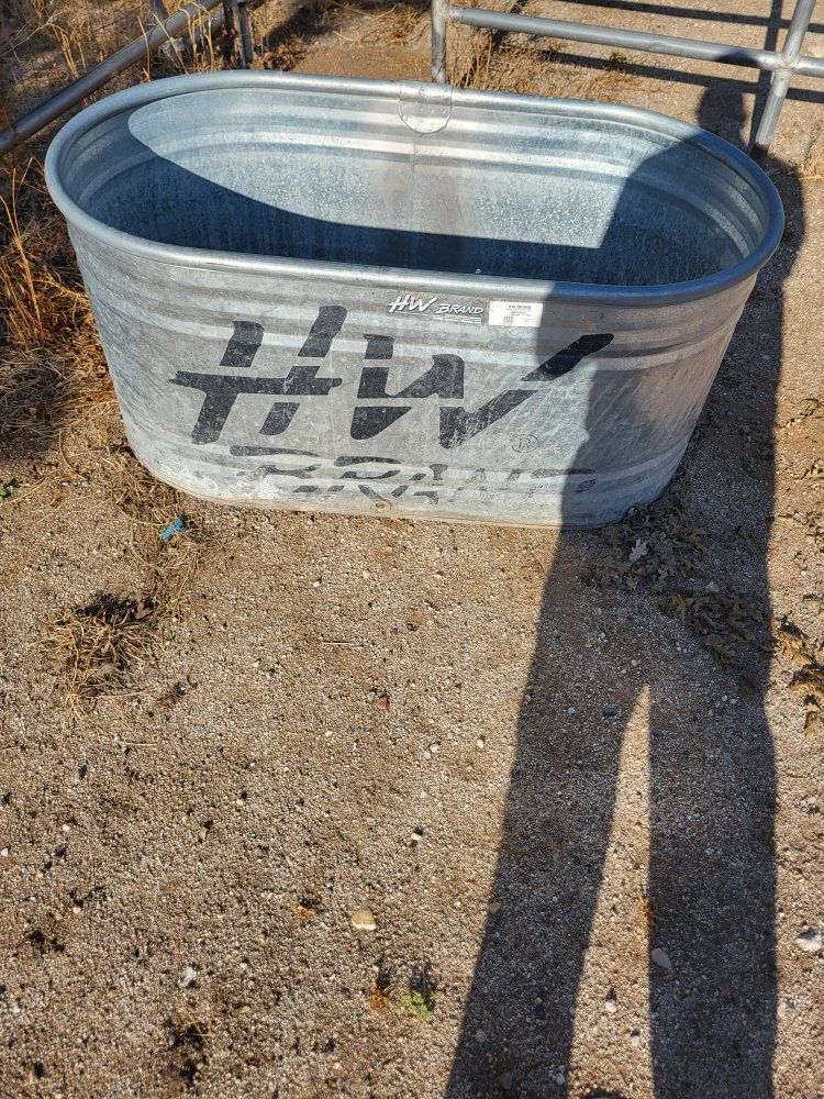 Used HD Brand Galvanized Oval Stock Tank Water Trough