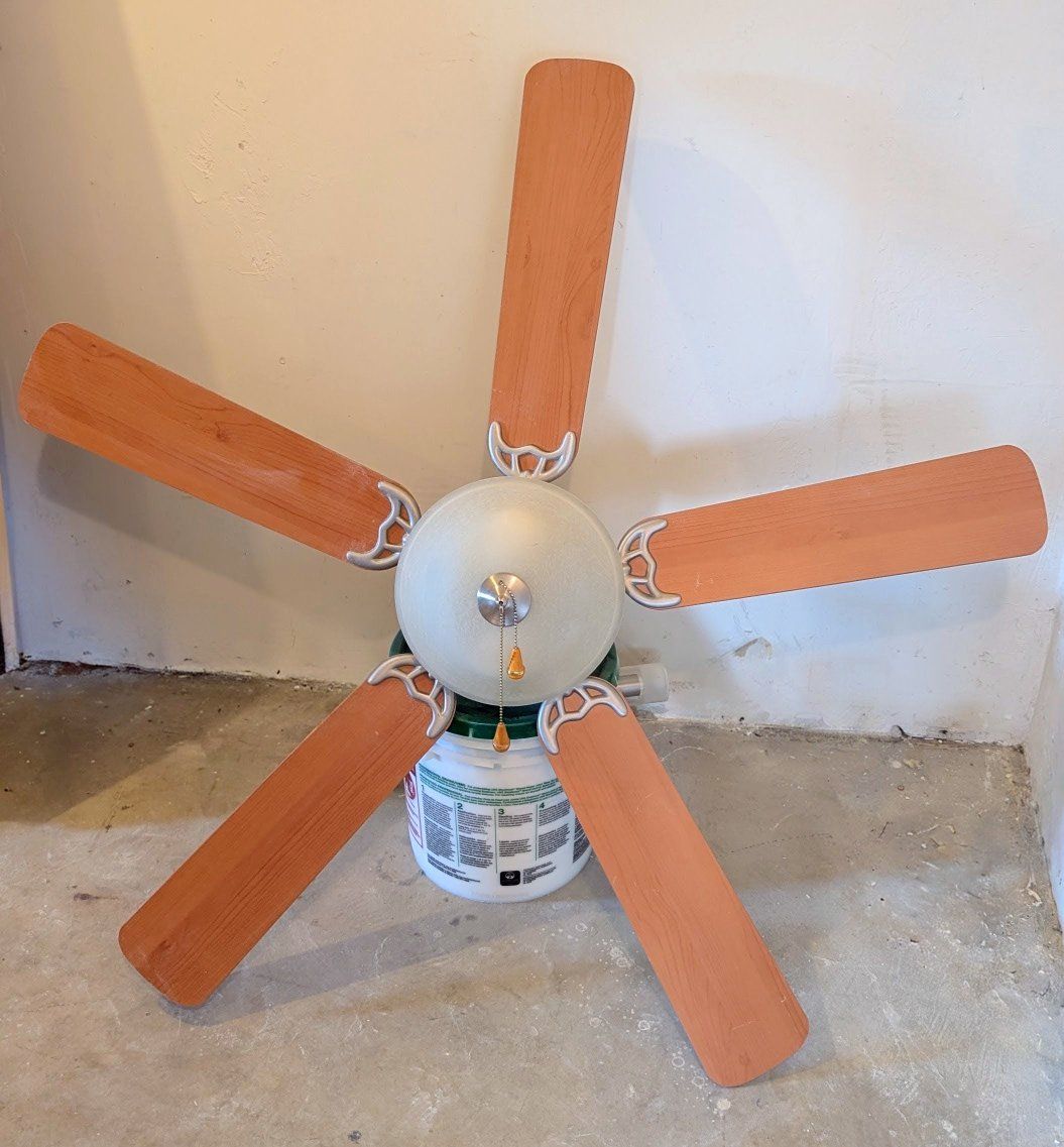 5-Blade Ceiling Fan with Light Kit, Reversible Blades, and Pull Chain Control