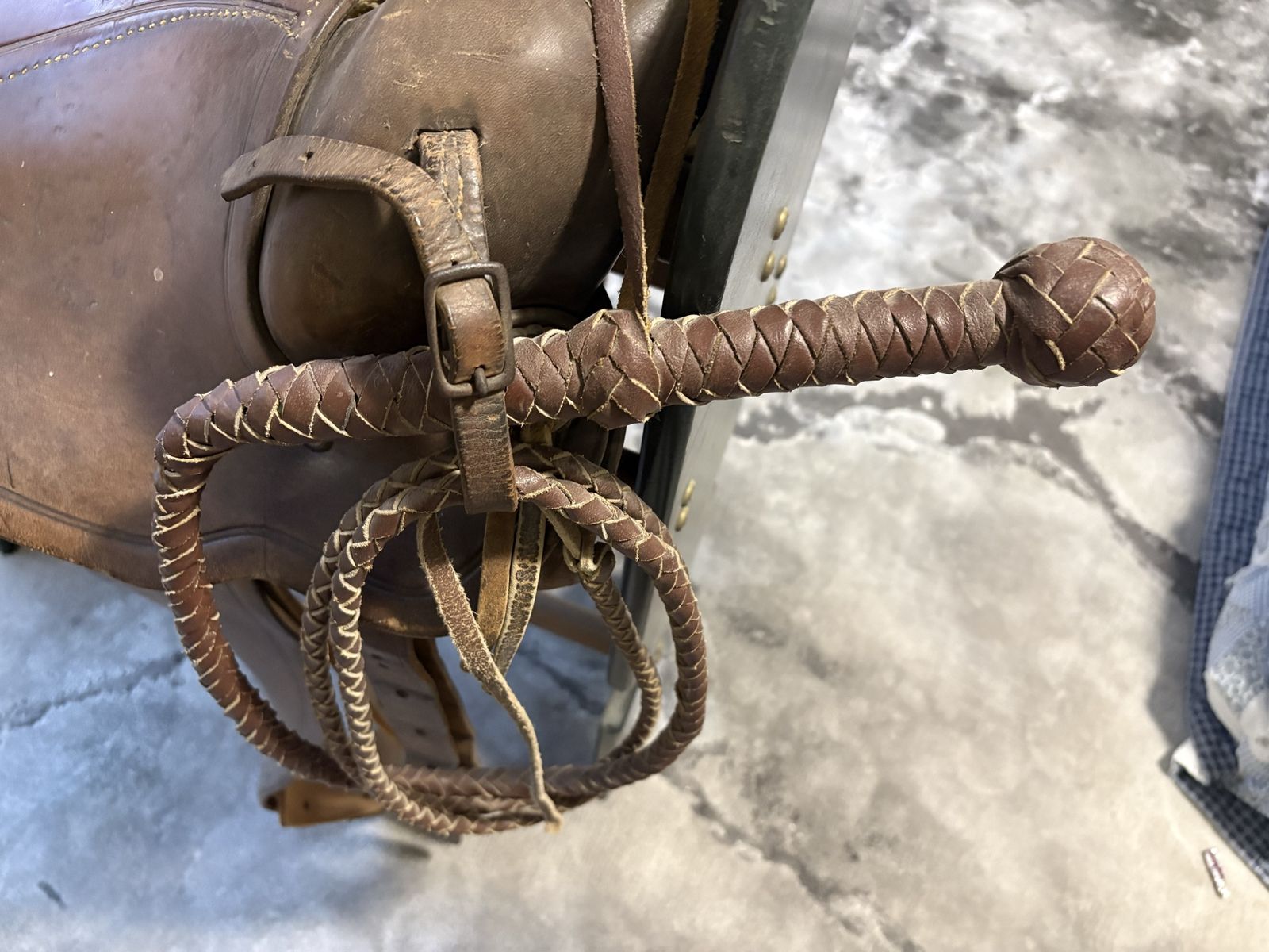 Vintage leather whip