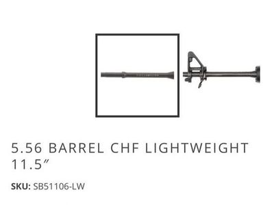 11.5" 5.56 CHF Lightweight Barrel