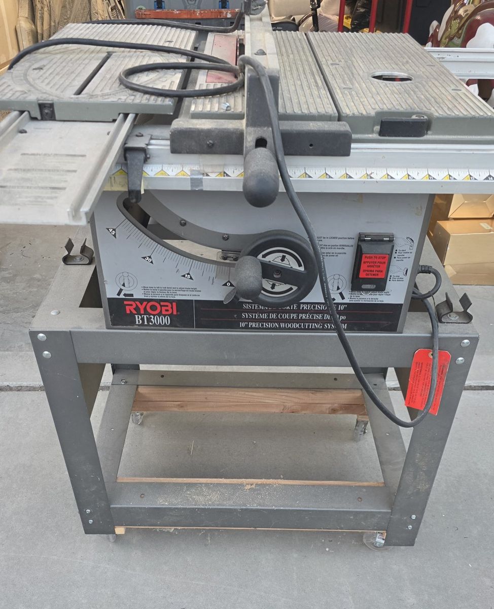 Ryobi BT3000 10" Precision Woodcutting System Table Saw with Accessories & Stand