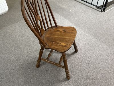 Six Matching Solid Maple Dining Chairs