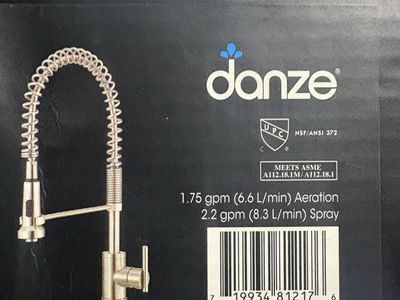Danze D455058 Single Handle Pull-Down Kitchen Faucet Stainless Steel