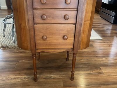 Solid Walnut Sewing Cabinet Table Martha Washingt