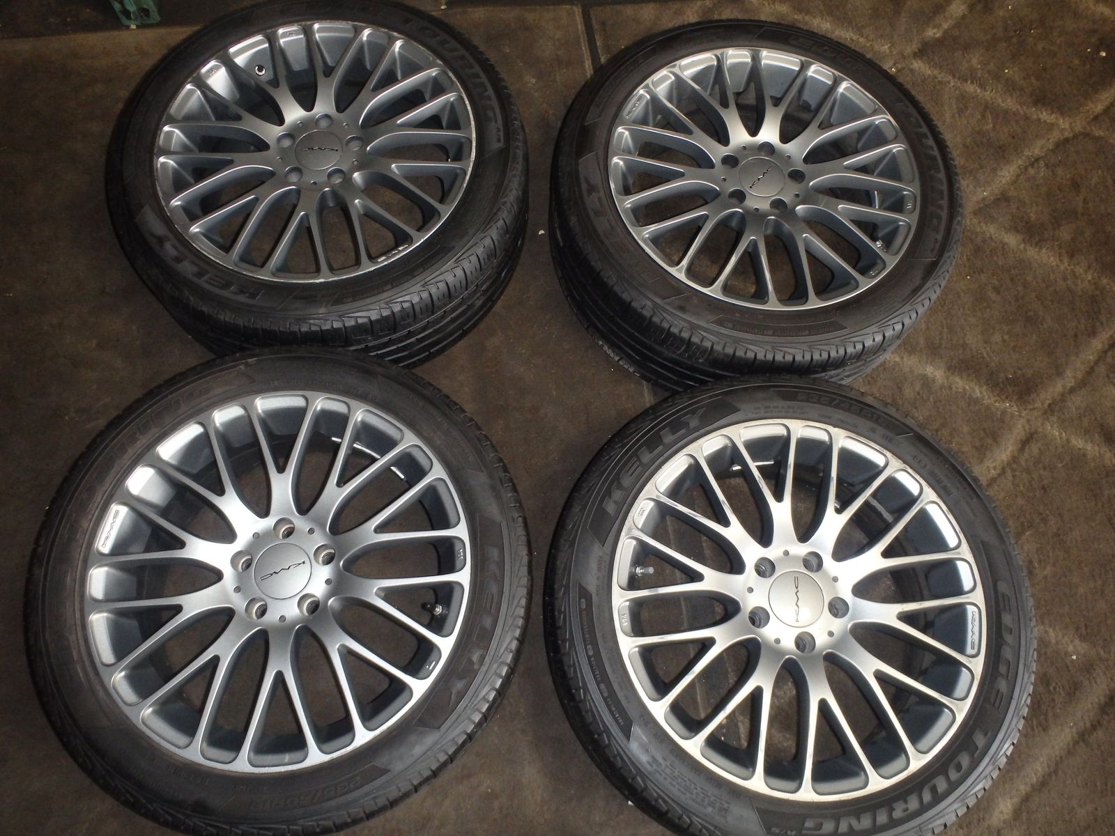 SET OF USED 18" INCH KMC WHEELS 5X114 AND TIRES 235/45R18