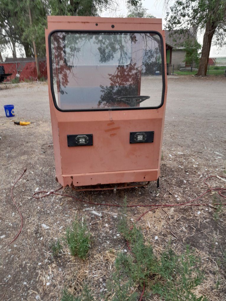 Vintage Enclosed Utility Cart / Burden Carrier - Orange