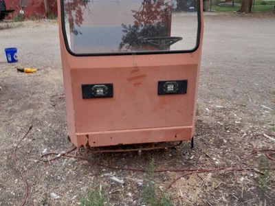 Vintage Enclosed Utility Cart / Burden Carrier - Orange