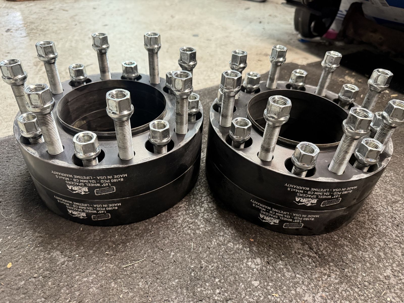 BORA 1.65in Wheel Spacers 8x180 PCD 124.1mm CB M14x1.5 Set of 4