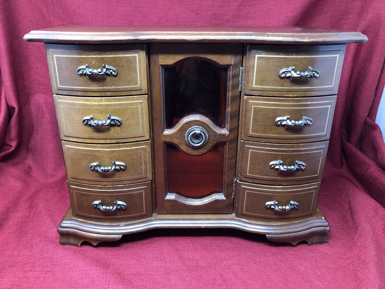 Brown Wooden Vintage Jewelry Box