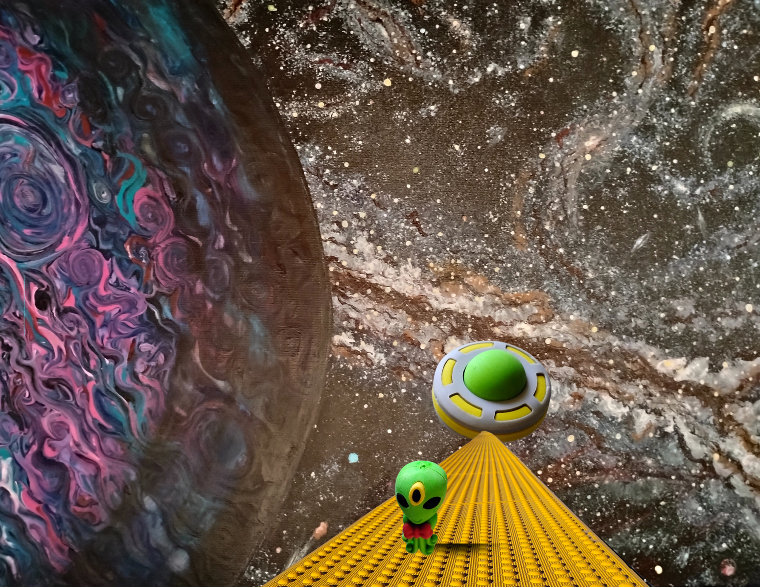 Set of 4 outer space, Fleece Blankets