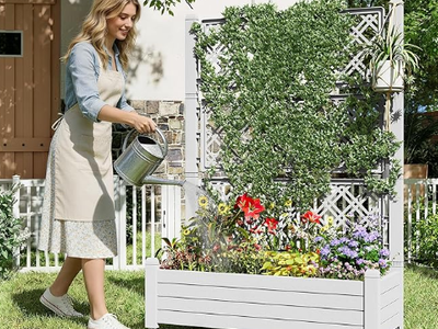 New - Facnyango Raised Garden Bed w/ Wheels, 61.2" H, Ashen