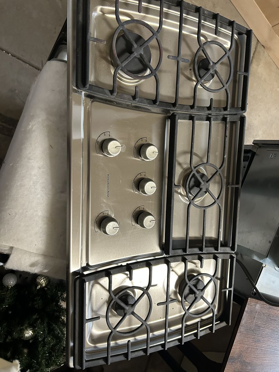 KitchenAid 36" Stainless Steel Gas Cooktop – 5 Burners