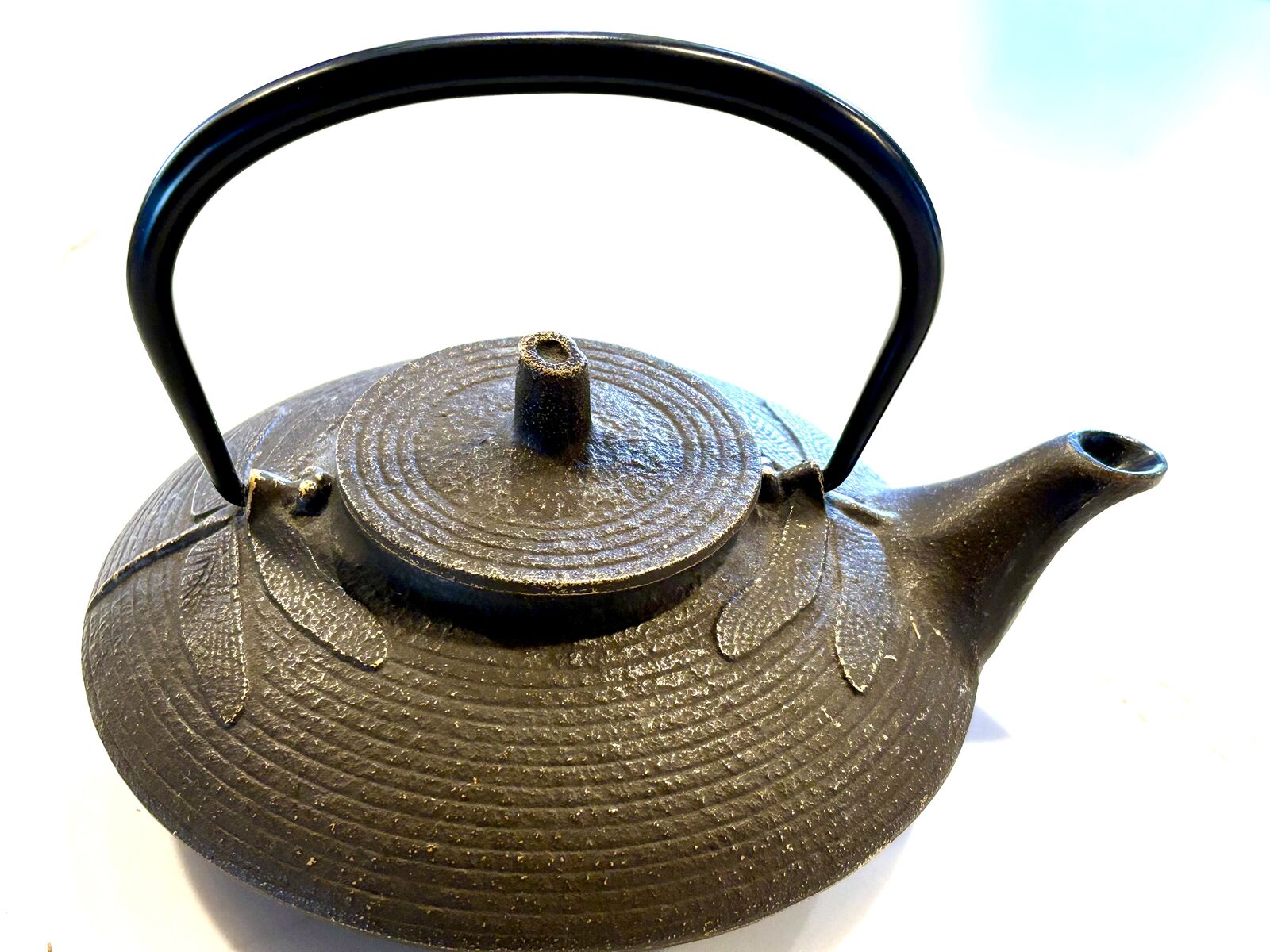 Stunning vintage Japanese cast iron dragonfly teapot. Work of functional art!!
