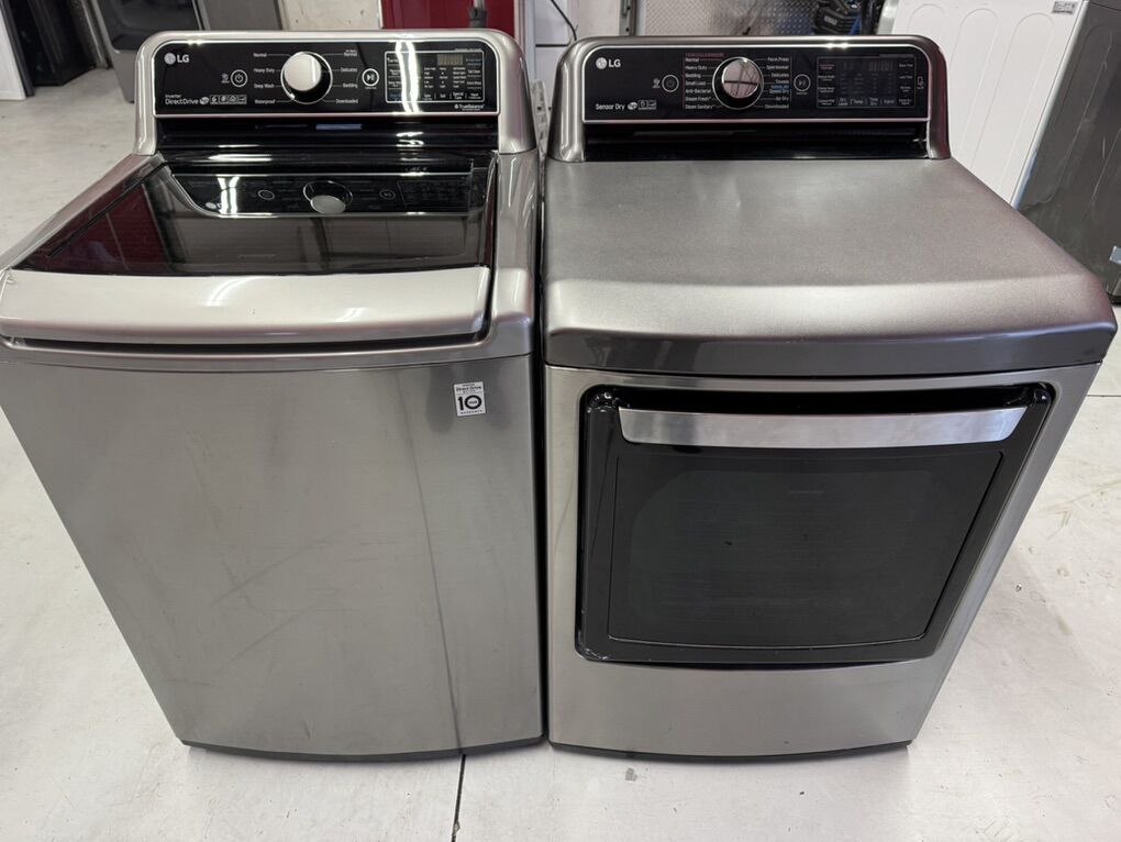 Lg Steam Electric Top Load Set