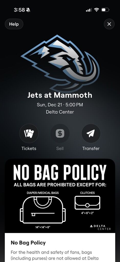 Mammoth Vs Jets Parking Passes