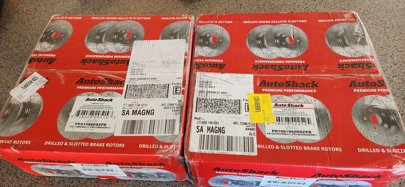 BRAND NEW SLOTTED BRAKE ROTORS FOR KIA AND HYUNDAI VEHICLES