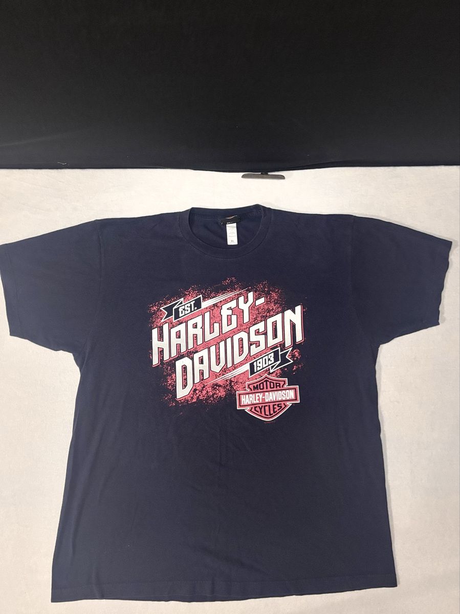 Harley-Davidson Graphic T-Shirt Men's XL Navy Blue Grand Teton Idaho Falls