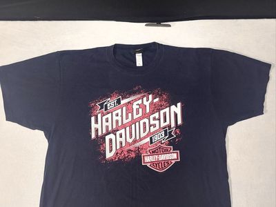 Harley-Davidson Graphic T-Shirt Men's XL Navy Blue Grand Teton Idaho Falls