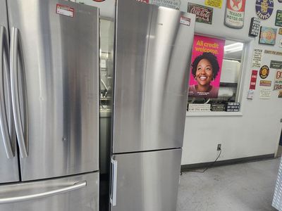 Stainless Steel Bottom Freezer Refrigerator - counter depth