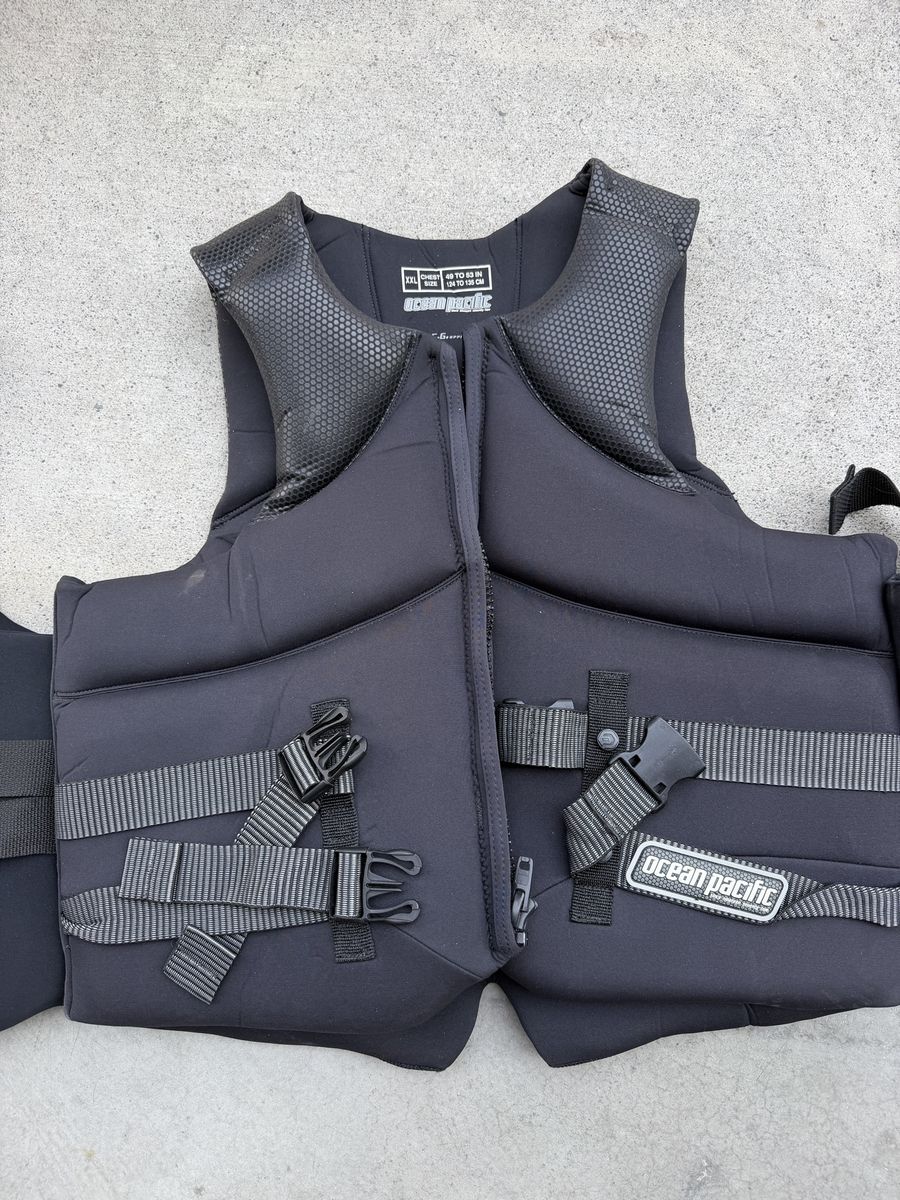 Ocean Pacific Adult Life Jacket, Black, Size XXL (Chest 49-53in)