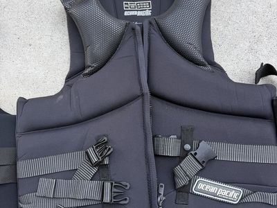 Ocean Pacific Adult Life Jacket, Black, Size XXL (Chest 49-53in)