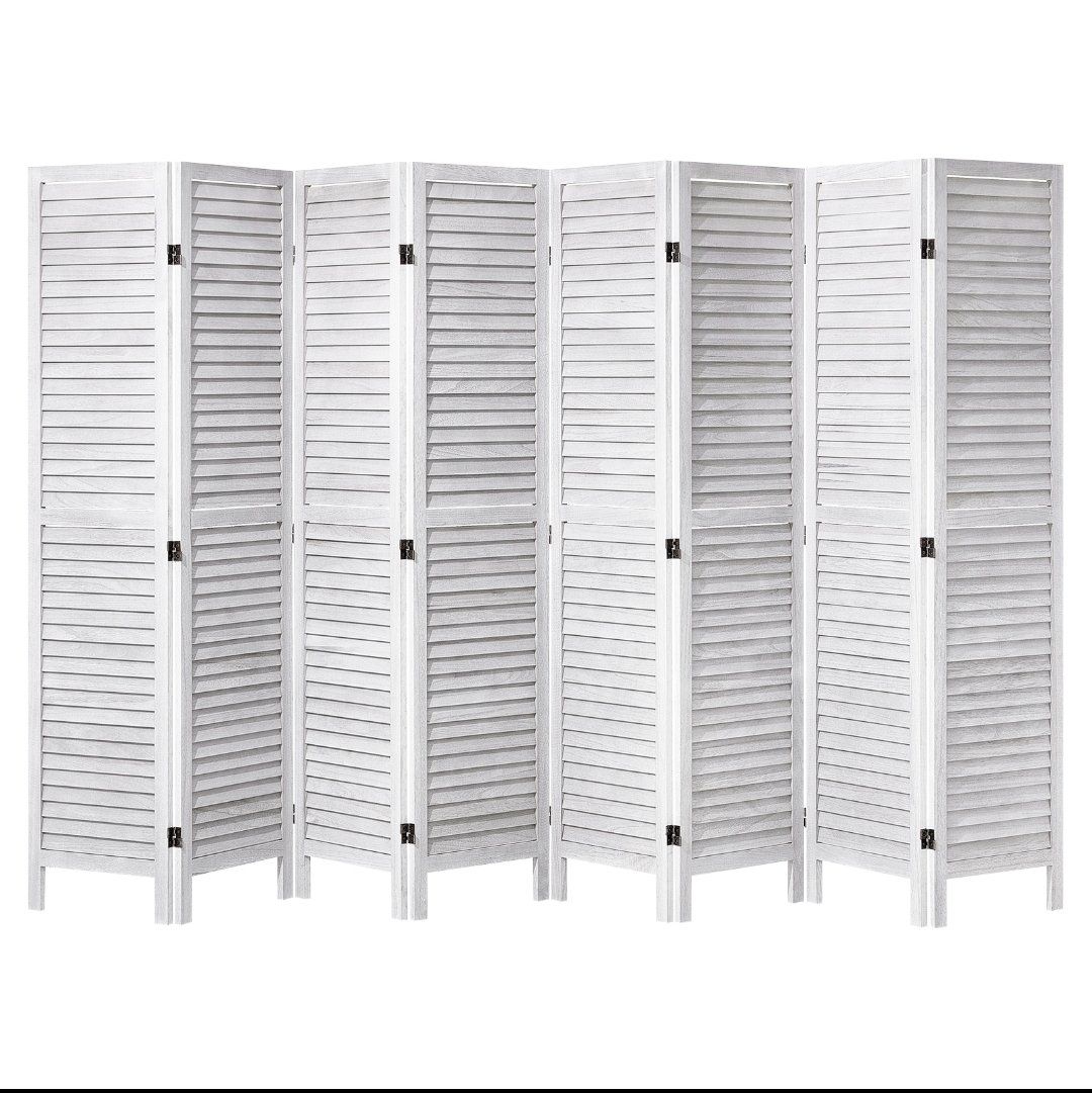 White 8-Panel Room Divider / Privacy Screen #470